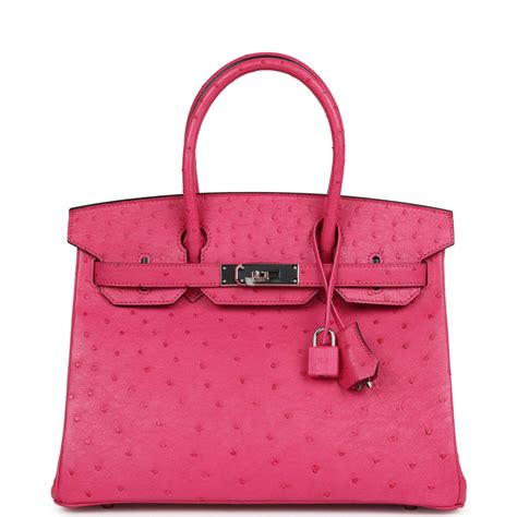 hermes rose tyrien ostrich|Hermès Birkin 30 Rose Tyrien Ostrich Palladium Hardware.